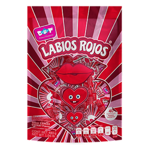 Chupeta Labios Rojos x 40 unds